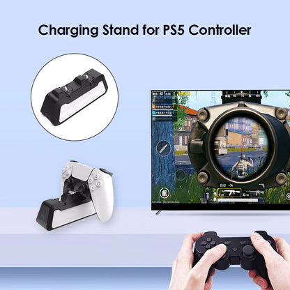 Dual Fast Charger Sony PS5 Wireless Controller USB 3.1 Dock Station by EP