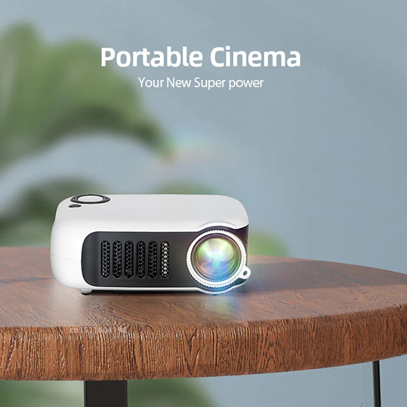 A2000 MINI Projector Home Cinema Theater Portable 3D LED Video Projectors Game Laser Beamer 4K 1080P via HD Port Smart TV BOX